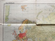 Stara Europa Mapa Gea-Weltkarte  Berlin 1944 r