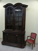 DĘBOWY KREDENS BIBLIOTEKA witryna ANTYK XIX w.