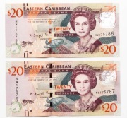 Karaiby Wschodnie 20 dolarów 2012 P.53 UNC