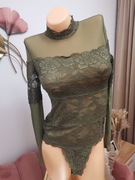 Body koronkowe  khaki Guess XS/S