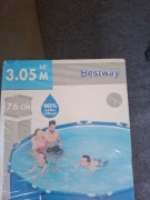 Basen stelażowy BESTWAY 56679 + Pompa filtr 305x76cm