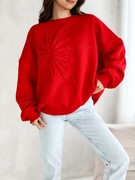 BLUZA DRESOWA DAMSKA KWIAT 3D NOWOŚĆ POLSKA MARKA 