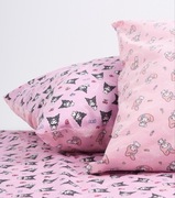 Pościel różowa Kuromi Hello Kitty My melody dwustronna 160x200