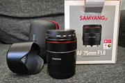 Obiektyw Samyang AF 75 mm f 1.8 AF Sony FE / faktura