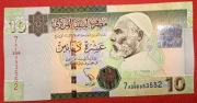 LIBIA 10 Dinars 2011 r. Seria 7A - XF .