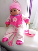 Lalka bobasek 40cm z tworzywa + akcesoria
