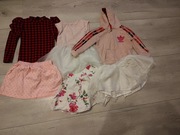 Zestaw ubrań dla dziewczynki, rozmiar 80 i 86, 6 sztuk