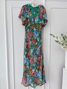 Elegancka sukienka midi w kwiaty NASTY GAL 38 M 