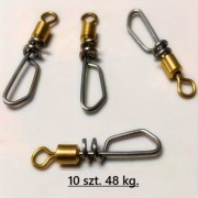 Krętlik agrafka w jednym 10 szt. komplet. Moc 48 kg.