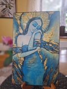 Obrazek na desce -Anioł /Arabeski