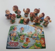 Jaskiniowcy i krasnale 2 komplety Kinder niespodzianka