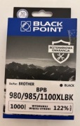 BLACK POINT BROTHER TUSZ WKŁAD LC980 LC985 LC1100XL BLACK 19ML 1000STRON