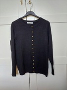 Sweter rozpinany czarny złote guziki Rosella roz.M 