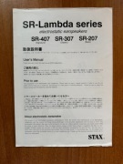 STAX - oryginalna instrukcja SR-207 SR-307 SR-407