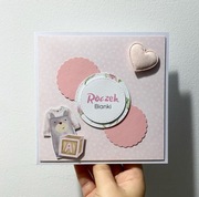 Kartka na roczek dla dziewczynki 