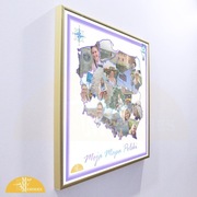 Spersonalizowana Mapa Polska 80x80cm - podróże plakat grafika prezent