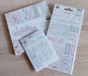 P13 blok Let your creativity bloom papiery 15x15 + tagi + naklejki- kwiaty