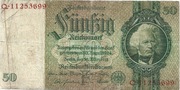 REICHSBANKNOTE 50 MARK z  1924 r. Nr Q 11253699