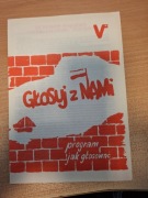 Solidarność Wybory 89 Głosuj z nami Program Jak głosować