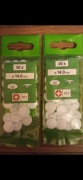 Białe Zaślepki Meblowe Plastikowe 14mm - 60szt