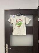 T-shirt chłopczyk beżowy z nadrukiem nowy rozmiar 122