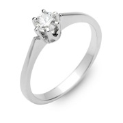 pierścionek z brylantem 0,28ct Si2/F r. 13