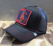 Czarna czapka trucker z koniem Stallion Trip The Farm od Goorin Bros.