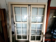 okno okna drewniane 177x235 cm dwuskrzydłowe szprosy szyba zespolona