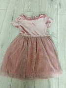 Sukienka błyszcząca z krótkim rękawem r. 104