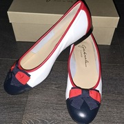 Włoskie,skórzane baleriny GABRIEL r.39