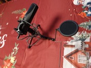 Mikrofon że statywem marki teust