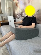 Poduszka do łóżka do czytania i gier i pracy. Duża. Szara. 