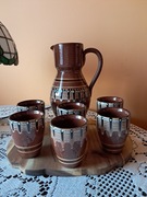 Ceramika bułgarska dzban i czarki