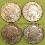 10 zł Głowa Kobiety Jadwiga 1932 – 4 szt.