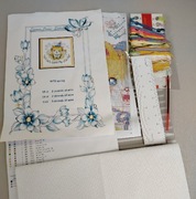 Haft krzyżykowy kotek wiosna 27 cm