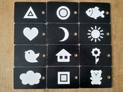 Karty plansze kontrastowe dla niemowląt sztywne 12