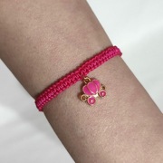 B517 Bransoletka Kareta makrama pleciona Handmade Rękodzieło