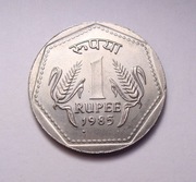 Indie 1 rupia 1985 Llantrisant PIĘKNA!