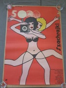 Szachrajki oryginalny plakat Flisak poster PRL vintage