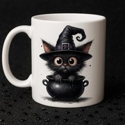 Hit nowy kubek halloween kot śmieszny kotek super prezent gratis breloczek