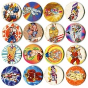 Unikat 37 szt. kapsle Dunkin Caps Official Game żetony 1995r. kapsel żeton