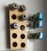 Tulejki zaciskowe ER komplet Ø2,5–7 mm większość nowe oprawki frezarskie