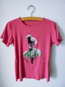 Bluzka dziewczęca rozmiar 14 różowa z baletnicą modna