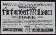 " 500 Millionen Mark 1923   Ser.A......od 2,99 "