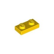 LEGO PŁYTKA 1X2 ŻÓŁTA - 2 SZTUKI