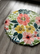 Mata chłodząca żelowa dla psa na lato okrągła w kwiaty koło 59cm średnica 