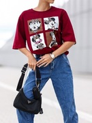 T-shirt damski Basic oversize PRINT NADRUK  Polska marka 