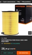 Filtr powietrza focus mk2 Fl, mk3, kuga, c-max