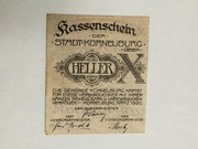 Sprzedam banknot Austria Notgeld 10 heller Korneuburg 1920r. stan bdb.