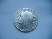 POLSKA MONETA 5 zł  1933 r. GŁOWA KOBIETY JADWIGA (SREBRO ) zzm